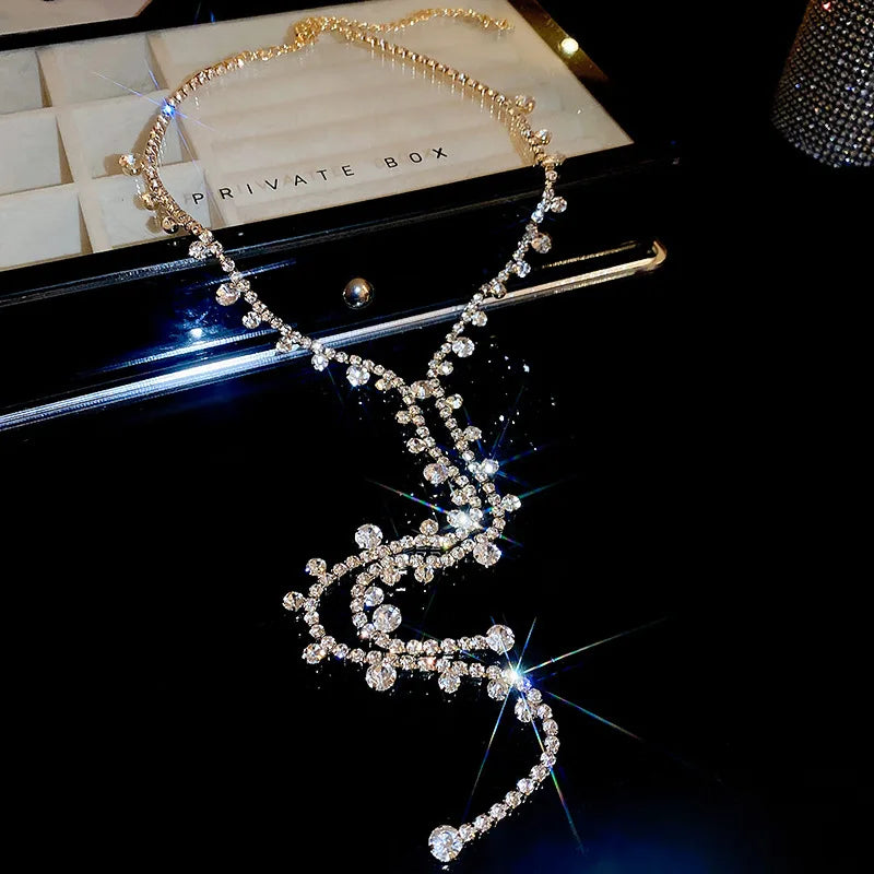 Tassel Diamond Necklace - Fashionnsio