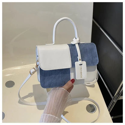 Contrast Color Denim Handbags/Sling Bags