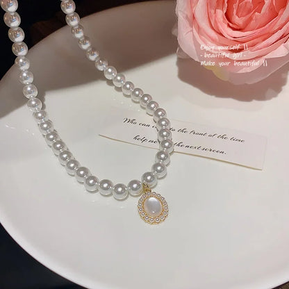 Opal Pearl Korean Necklace