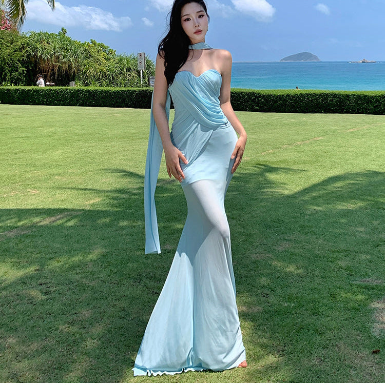 Elegant Mermaid Evening Gown fashionnsio