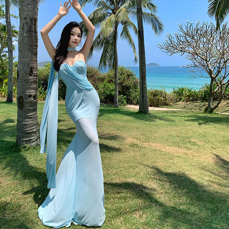 Elegant Mermaid Evening Gown fashionnsio