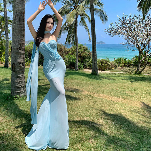 Elegant Mermaid Evening Gown fashionnsio