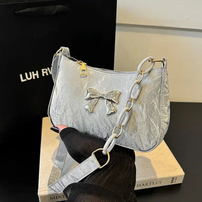 Bowknot Chain Shoulder Bags fashionnsio