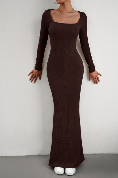 Slim Fit Knitted Long Dress