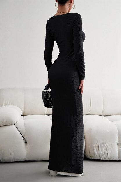 Slim Fit Knitted Long Dress