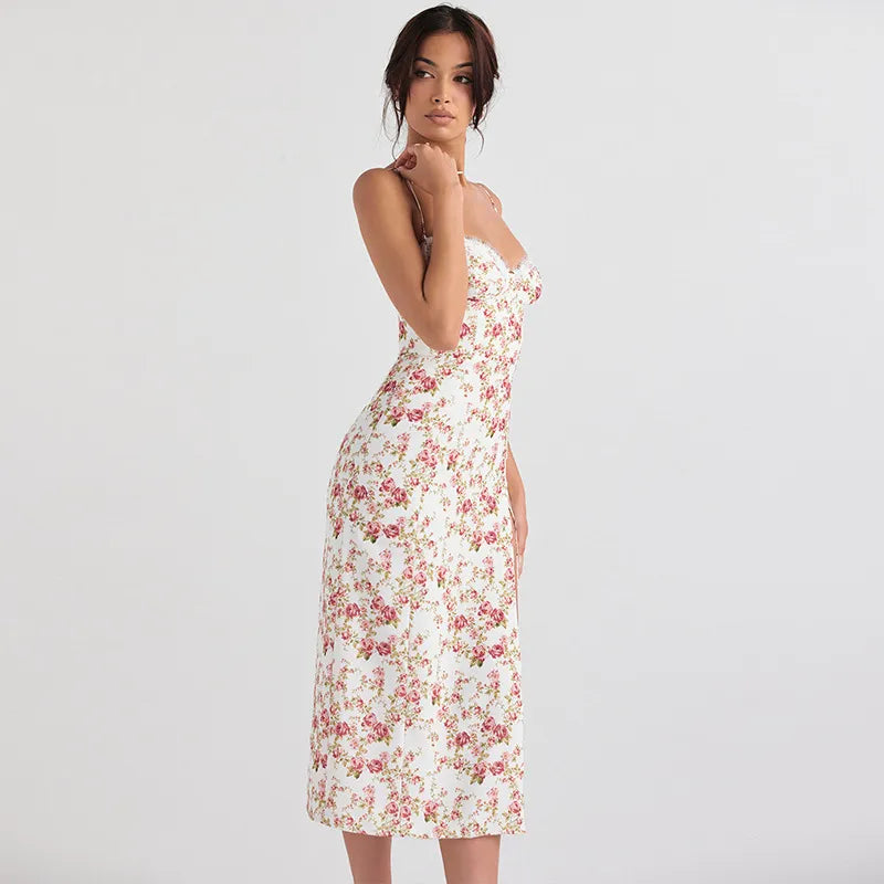 Floral Print Sundress Summer Dress