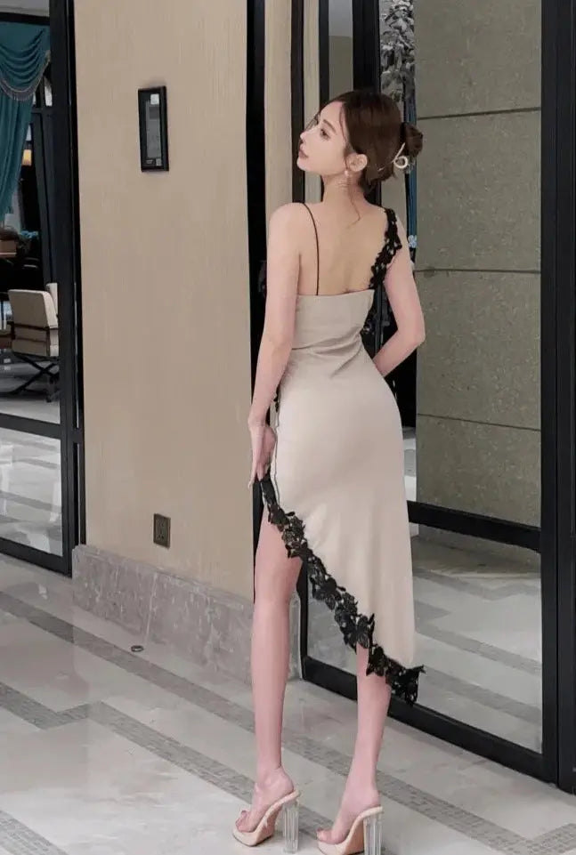 Bodycon Dress - Floral Lace Bodycon Slit Dress Fashionnsio Bodycon Dress - Floral Lace Bodycon Slit Dress Fashionnsio