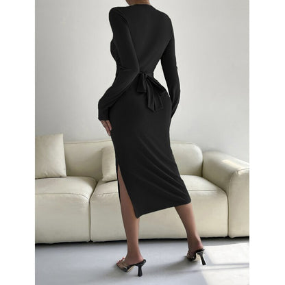 Twisted Knitted Bodycon Dress fashionnsio