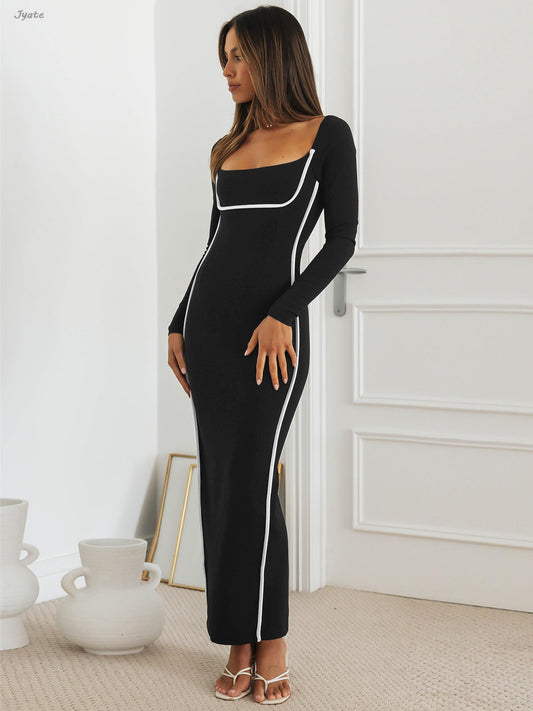 Bodycon Back Slit Evening Dress