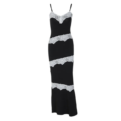 Lace Black Long Dress fashionnsio