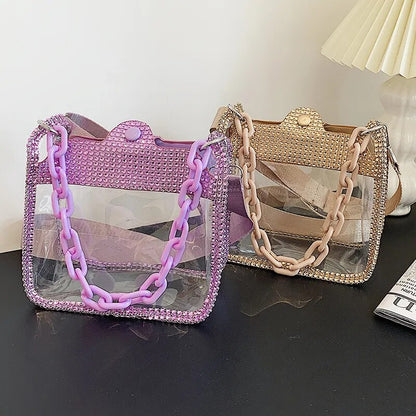 Transparent Rhinestone Handbags