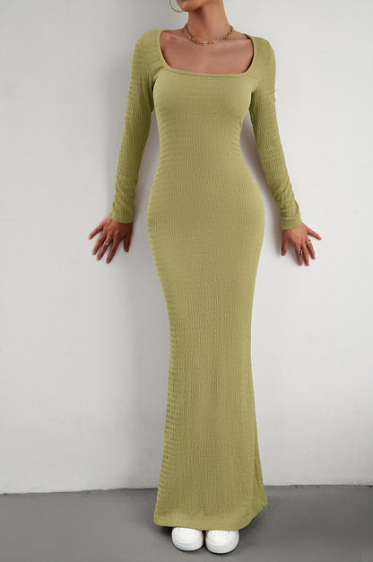 Slim Fit Knitted Long Dress