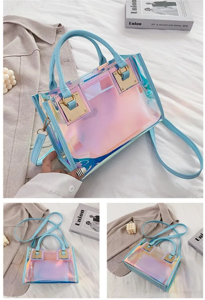 Holographic Transparent Tote Bags