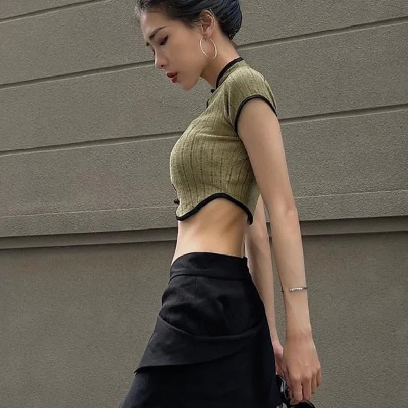 Cutout Knot Crop Top