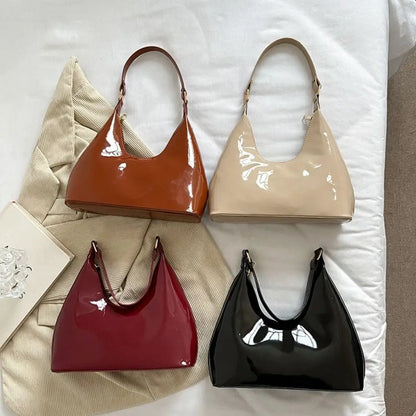 Metallic Glossy Women's Shoulder Bags fashionnsio