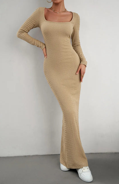 Slim Fit Knitted Long Dress