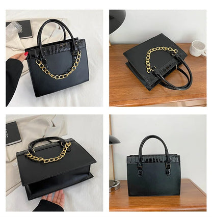 Chain Decor Tote Handbags