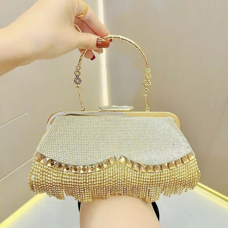 Diamond Tassel Clutch Festival/Wedding Bag