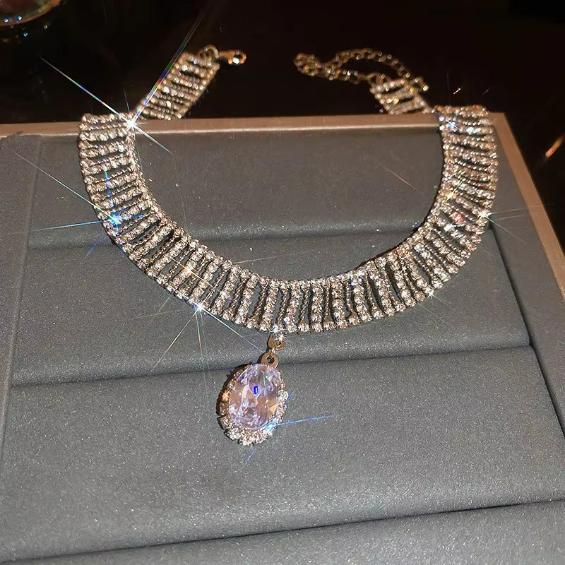 Diamond Encrusted Choker Necklace - Fashionnsio