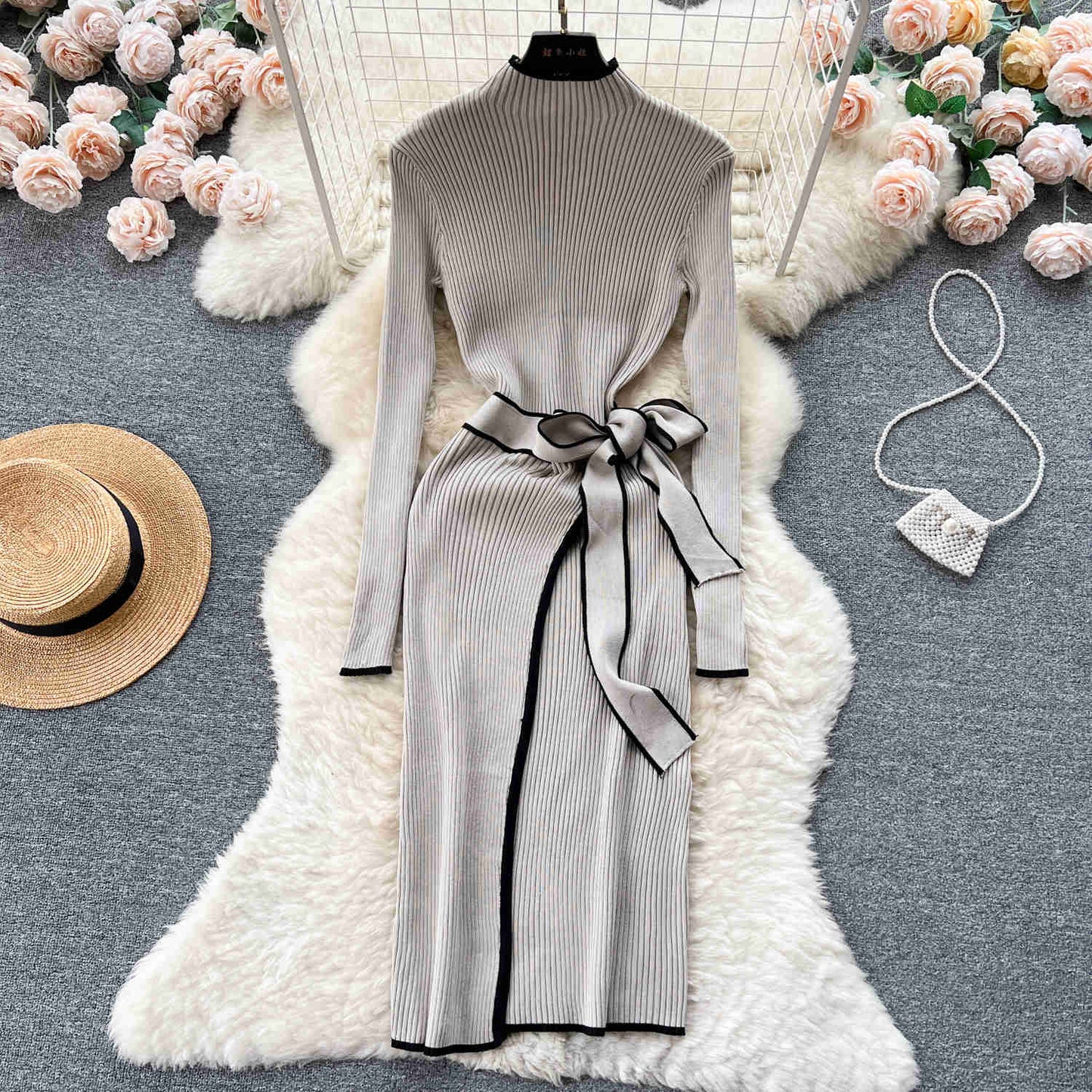 Korean Ribbon Knot Dress