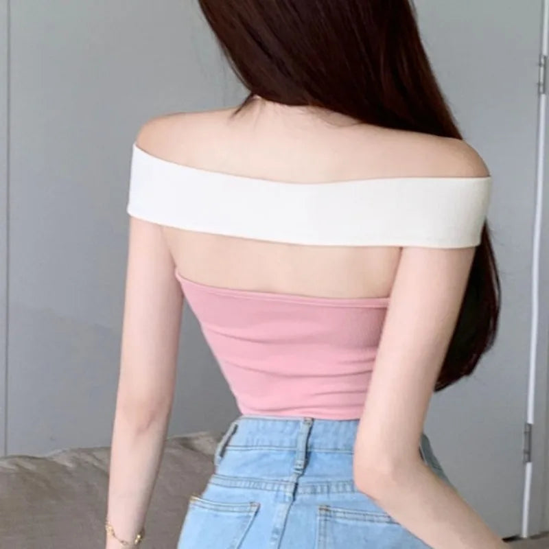 Korean Off Shoulder Knot Top fashionnsio