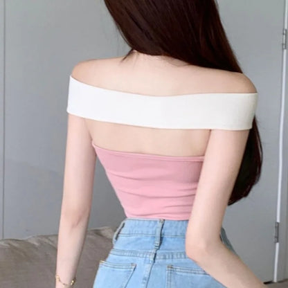 Korean Off Shoulder Knot Top