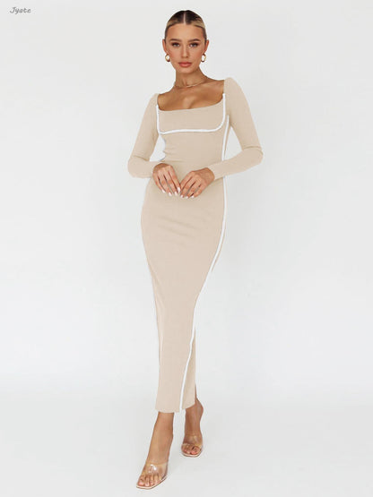 Bodycon Back Slit Evening Dress