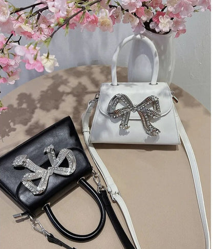 Diamond Shiny Bow Handbags/Sling Bags fashionnsio