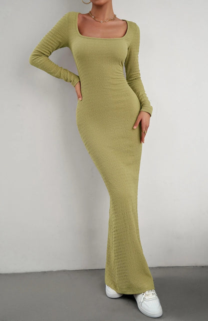 Slim Fit Knitted Long Dress