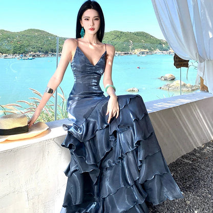 Elegant Mermaid Ruffle Dress - Fashionnsio