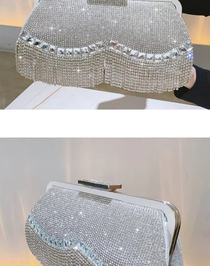 Diamond Tassel Clutch Festival/Wedding Bag