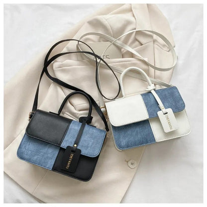 Contrast Color Denim Handbags/Sling Bags