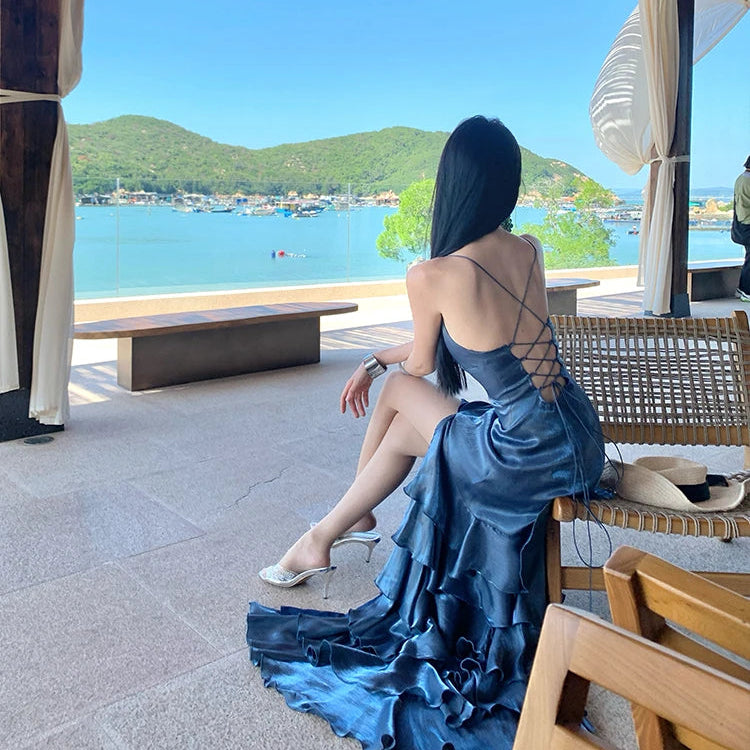 Elegant Mermaid Ruffle Dress - Fashionnsio
