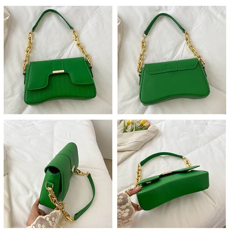 Embossing Chain Shoulder Bags fashionnsio