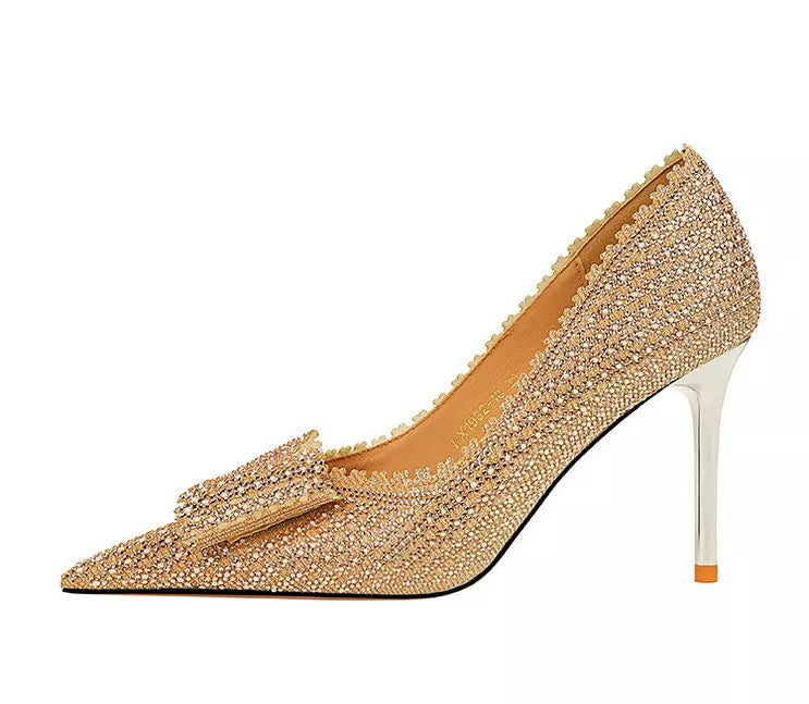 Diamond Studded Princess Heels fashionnsio