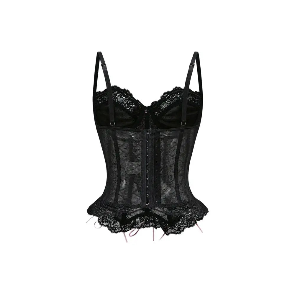 Lace Bow Corset Top fashionnsio