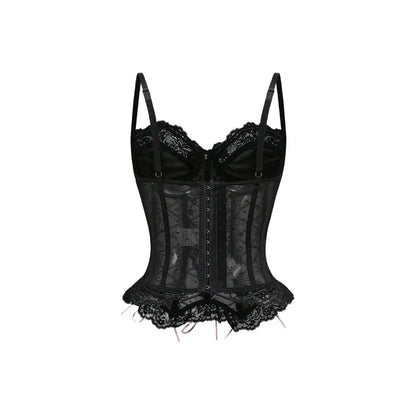 Lace Bow Corset Top fashionnsio