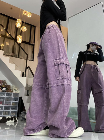 Wide Leg Cargo Pants - Fashionnsio