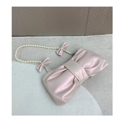 Pearl Bow Shoulder Bags