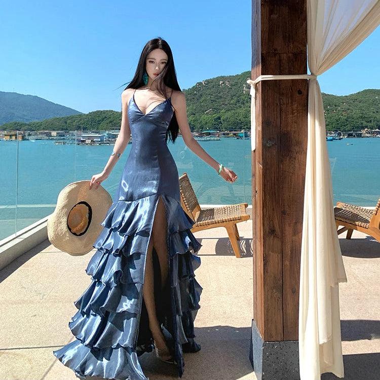 Elegant Mermaid Ruffle Dress - Fashionnsio