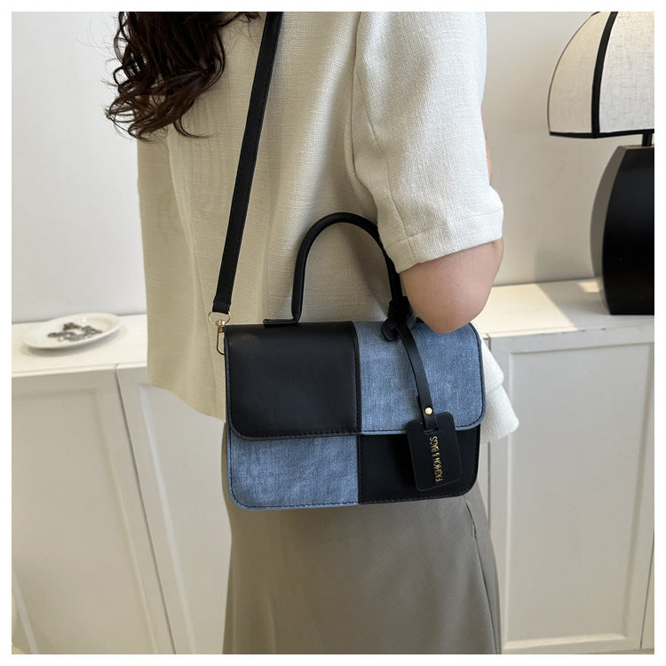 Contrast Color Denim Handbags/Sling Bags