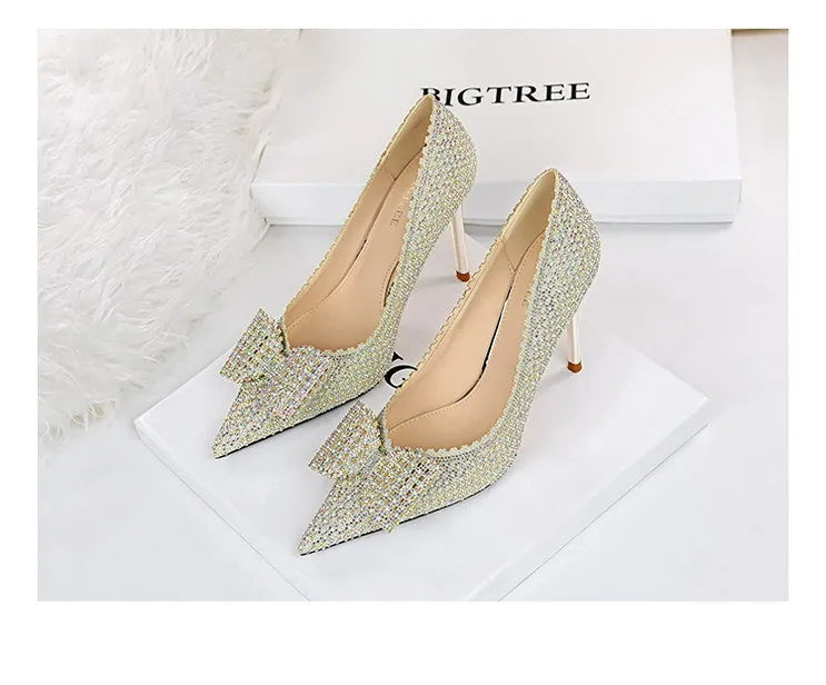 Diamond Studded Princess Heels fashionnsio