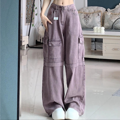 Wide Leg Cargo Pants - Fashionnsio