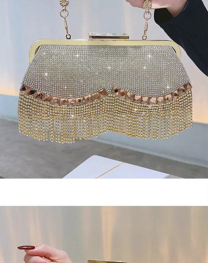 Diamond Tassel Clutch Festival/Wedding Bag