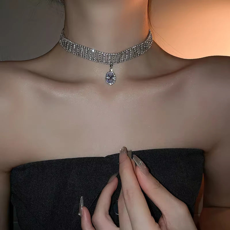 Diamond Encrusted Choker Necklace - Fashionnsio