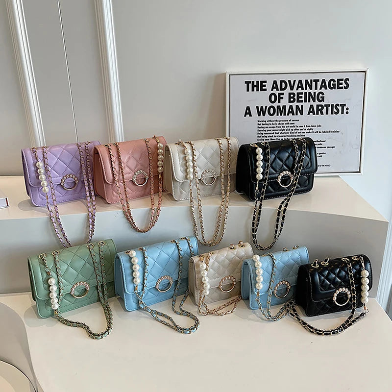 Pearl Chain Sling Bags