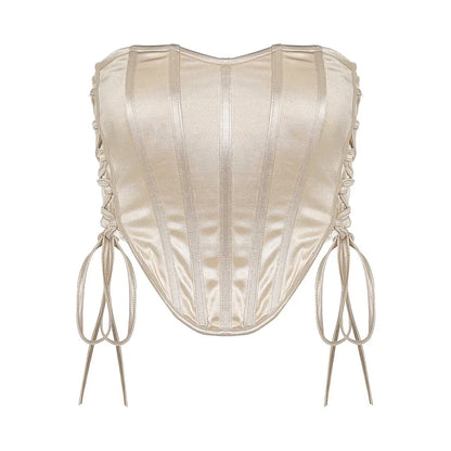 Strapless Drawstring Corset Top