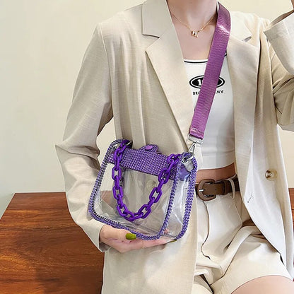 Transparent Rhinestone Handbags