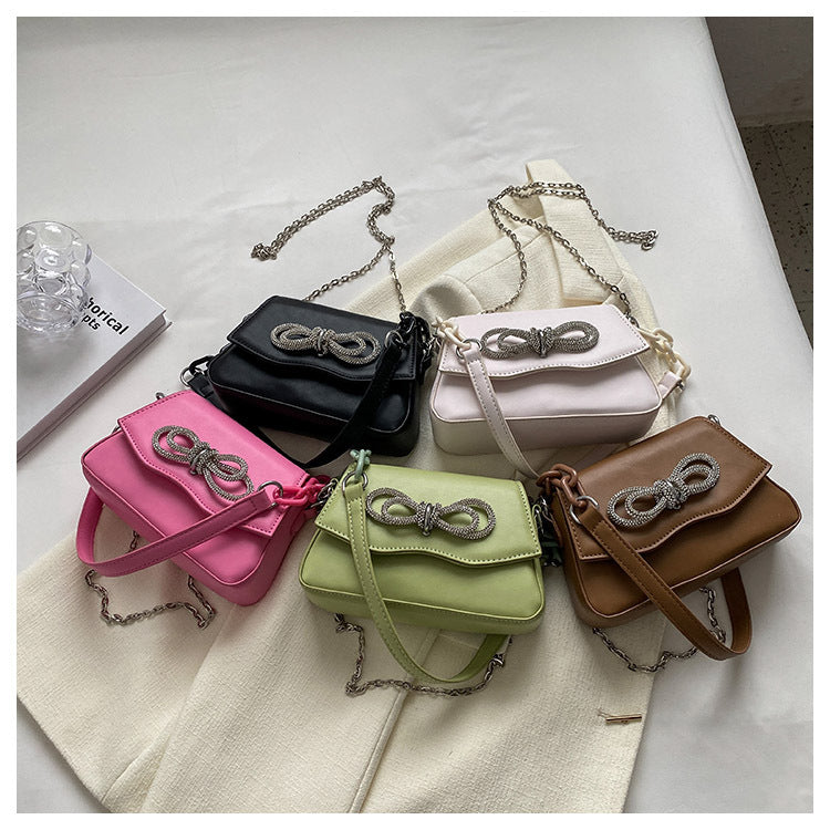 Diamond Bow Shoulder Bags