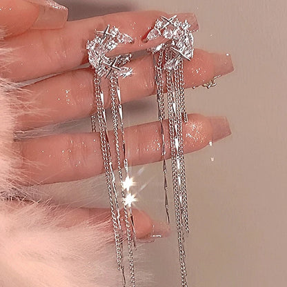 Moon Star Tassel Ear Clip/Cuff fashionnsio